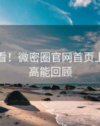 冲浪必看！微密圈官网首页上手指南高能回顾