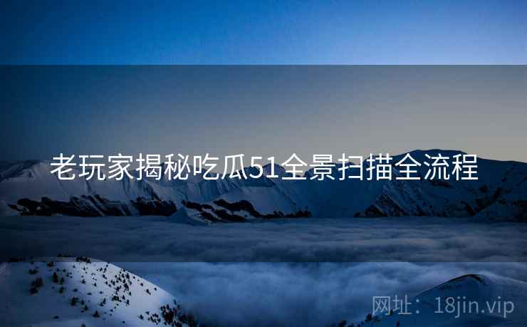 老玩家揭秘吃瓜51全景扫描全流程