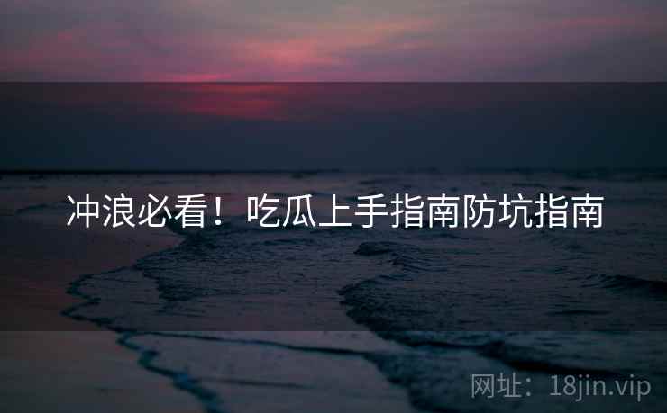 冲浪必看！吃瓜上手指南防坑指南